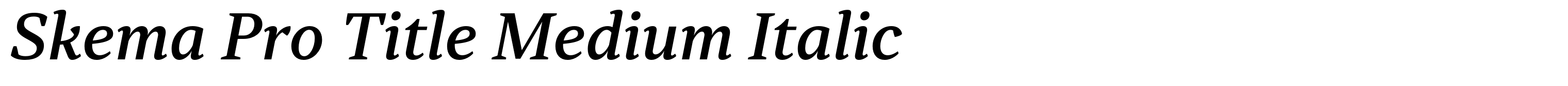 Skema Pro Title Medium Italic